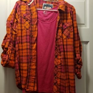 Flannel and undershirt